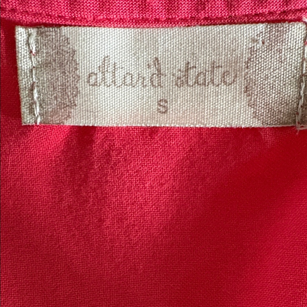 Altar’d State  Sundress  sleeveless scoop neck/lace trim Coral color full skirt - Picture 11 of 12